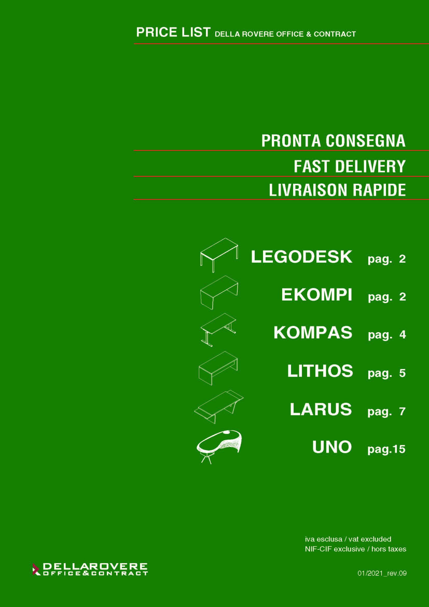 New FAST DELIVERY price list 2021